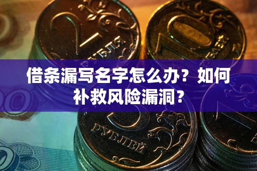 济南借条漏写名字怎么办？如何补救风险漏洞？