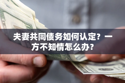 济南夫妻共同债务如何认定？一方不知情怎么办？