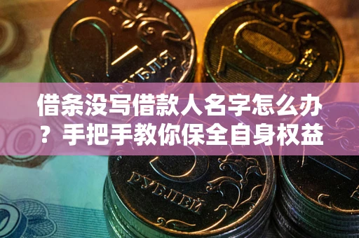 济南借条没写借款人名字怎么办？手把手教你保全自身权益