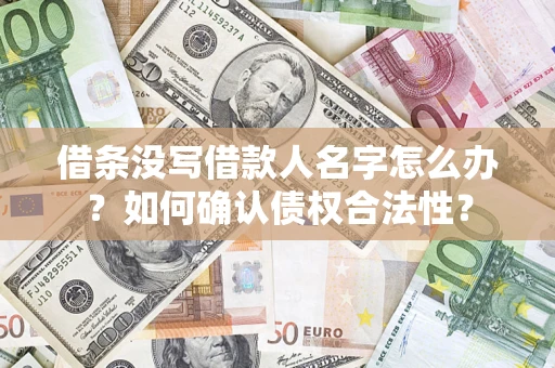 济南借条没写借款人名字怎么办？如何确认债权合法性？